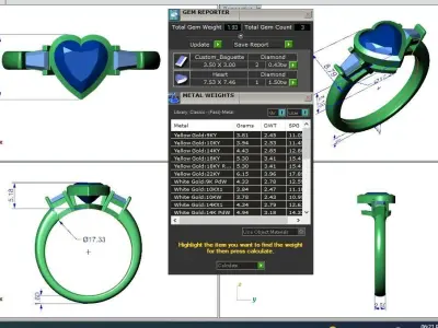 Engagement ring Maya heart  3D print model