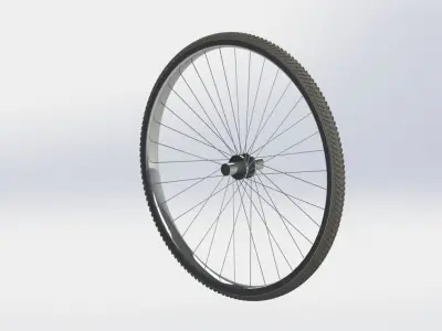 Bicycle wheel 3D model