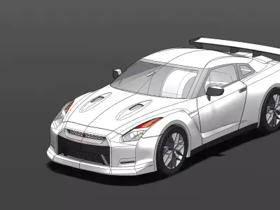 NISSAN GTR by Solidworks 3D model