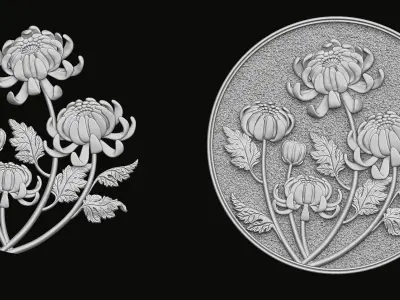 Chrysanthemum Pendant 3D print model