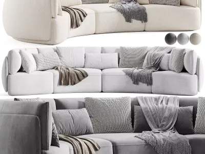 Hearth Curve Lounge Sofa 3D model