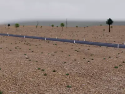 Desert square Free low-poly 3D model