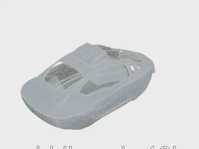 Flying Futuristic Taxi Vehicle Model Low-poly 3D model