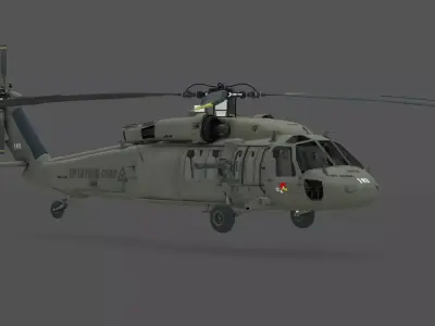 DarkHawk Helicopter 3D Model Futuristic VTOL  Stealth Design  Low-poly 3D model