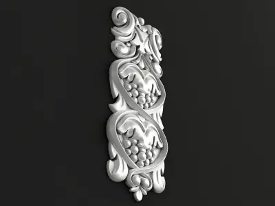 Carved decor vertical  3D model purchase
