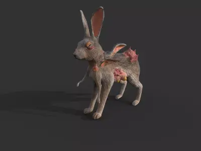 mutant rabbit Low-poly 3D model