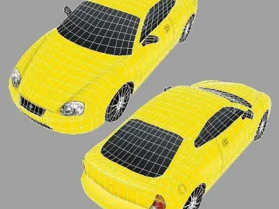 Hyundai Coupe Low-poly 3D model