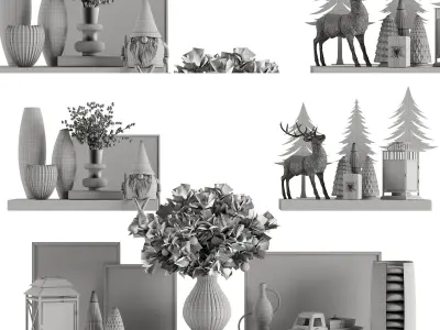 Decorative Set 26 Christmas Set 3D model