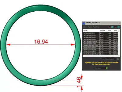 flat half curved matching band collection  3D print model