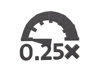 Speed 0 point 25 Symbol v1 001 Low-poly 3D model