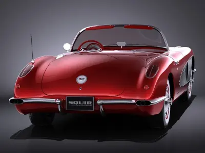 Chevrolet Corvette C1 1958 VRAY 3D model