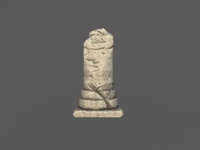 Low Poly Broken Column Low-poly 3D model purchase