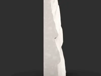 High Poly Boulder Stone Wall 3D print model