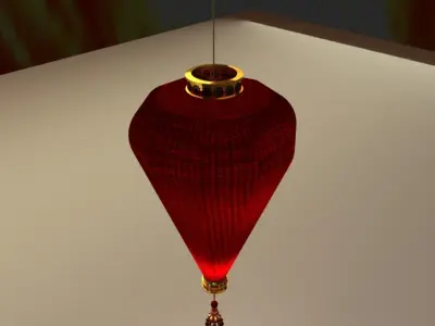 Chinese red lantern 3D model