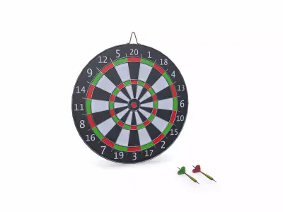 Old Dartboard Low-poly PBR Low-poly 3D model