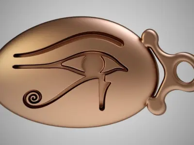 Eye of Horus Keychain 3D print model