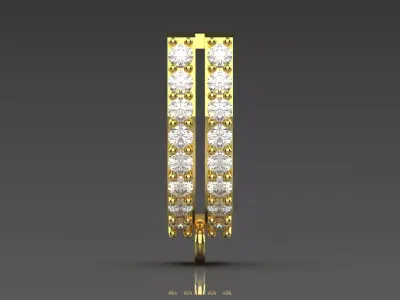 small gold bail pendant jewelry gl0014 3D print model