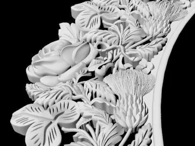 carved mirror 3D model 5