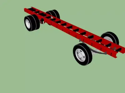 truck chassis 3D model