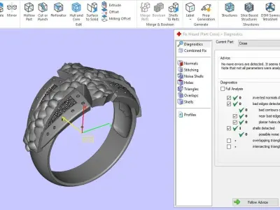 Cross Ring for mens 3D print model