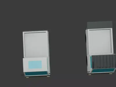 Low Poly Kei truck Low-poly 3D model