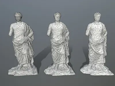 statue 1 roman Low-poly 3D model