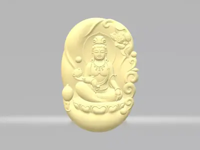 Avalokitesvara Bodhisattva Pendant 3D print model