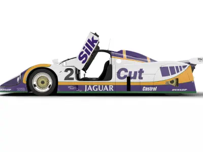 Jaguar XJR-9 Silk Cut Racing 1988 HQ 3d model 3D model