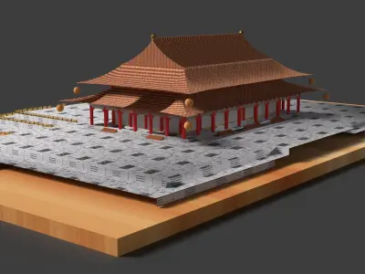 Chinese  ancient house   3D model