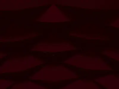 Bordo Red Vase With Rhombuses 3D model