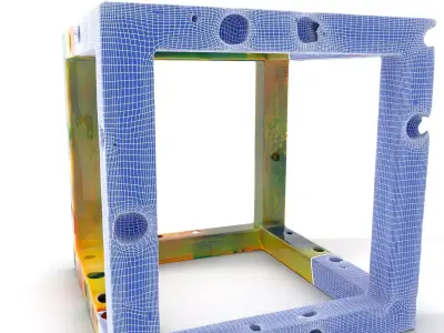 Colorful Geometric Patterned Picture Frame Model Pack Low-poly 3D model