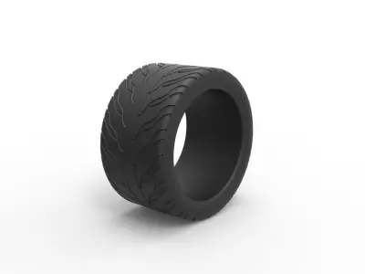 Race tire 5 Scale 1 to 25 3D print model
