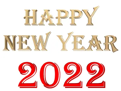 Happy New Year 2022 01 Low-poly 3D model