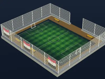Soccer Stadium - Egypt Low-poly 3D model