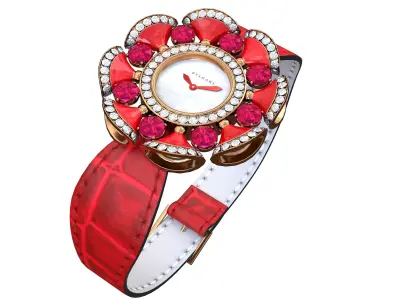 Bvlgari Divas Dream Watch 18 kt rose gold case Low-poly 3D model