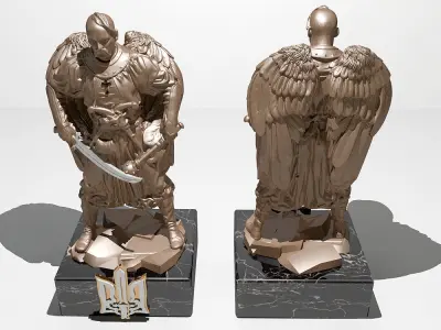 Cossack with wings 3D model 3D print model