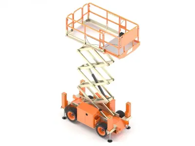 JLG Engine Powered Scissor Lift 3D model