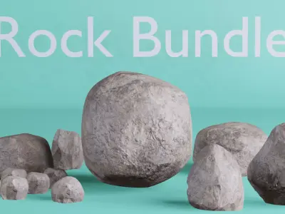 Free Simple Rock Bundle Free 3D model