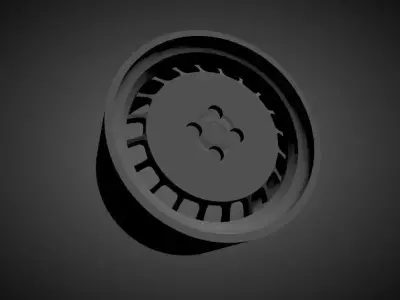 Ronal Turbo scalable and Printable rim 3D print model