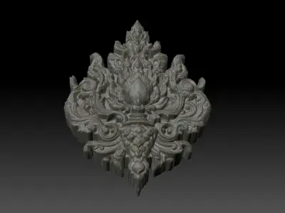 Thai Ornament Decor Bas Relied 05 - 231005 3D print model