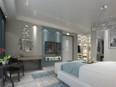 ELEGANT Luxury Hotel Room 3D model