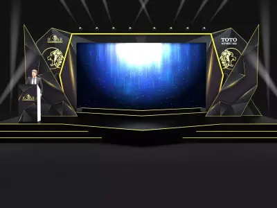 Corporate Stage Design0101 Low-poly 3D model