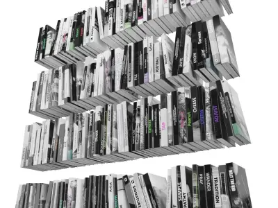 Books 150 pieces 2-2-1 Low-poly 3D model
