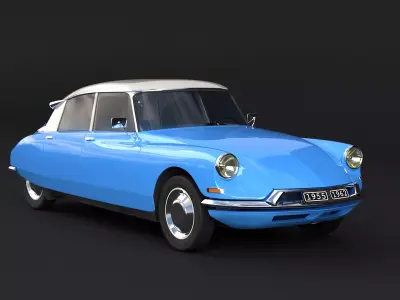Citroen DS 19 Low-poly 3D model