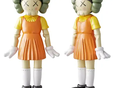 Kaws Young Hee Squid Game Low-poly 3D model