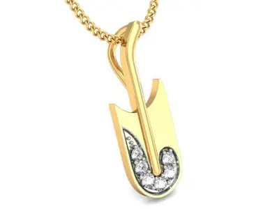 Solitaire Women Pendant 3dm STL OBJ FBX Renders Details 3D print model 57