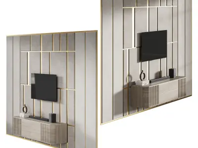 Modern TV Wall 032 3D model