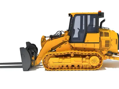 Tracked Dozer Bulldozer 3D model