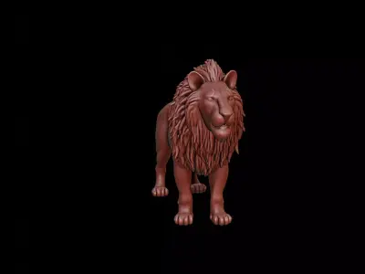 Lion Animal Sculpture 3D print model purchase
