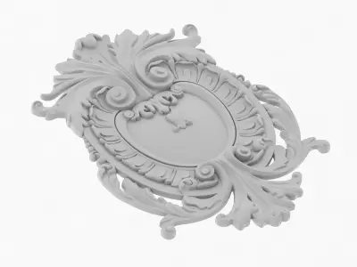Cartouche Ornament 005 3D model